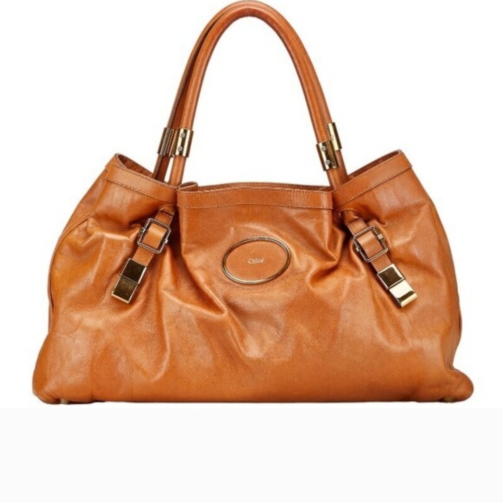 Chloe Victoria 2 way Handbag satchel Brown - Picture 8 of 8